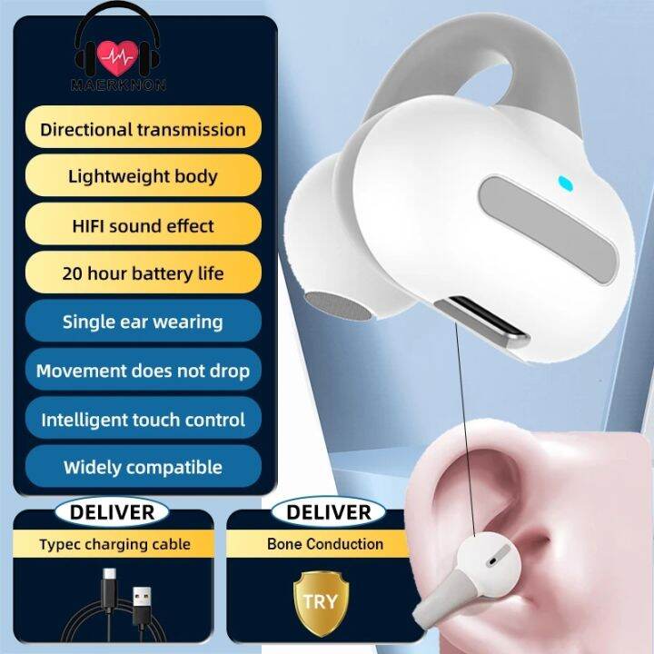 2023 NEW Bone Conduction Bluetooth Earphones Open Ear Clip Wireless