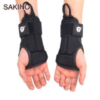 SAKINO ที่พยุงมือสโนว์บอร์ดสำหรับผู้ใหญ่สนับข้อมือเล่นสกีที่ตัวป้องกันความปลอดภัยด้านกีฬาถุงมือป้องกันเกียร์