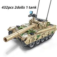 432pcs World War II Iron-Blooded Heavy Military Main Battle Tank Boy Puzzle Assembled Building Blocks Childrens Toy Gift