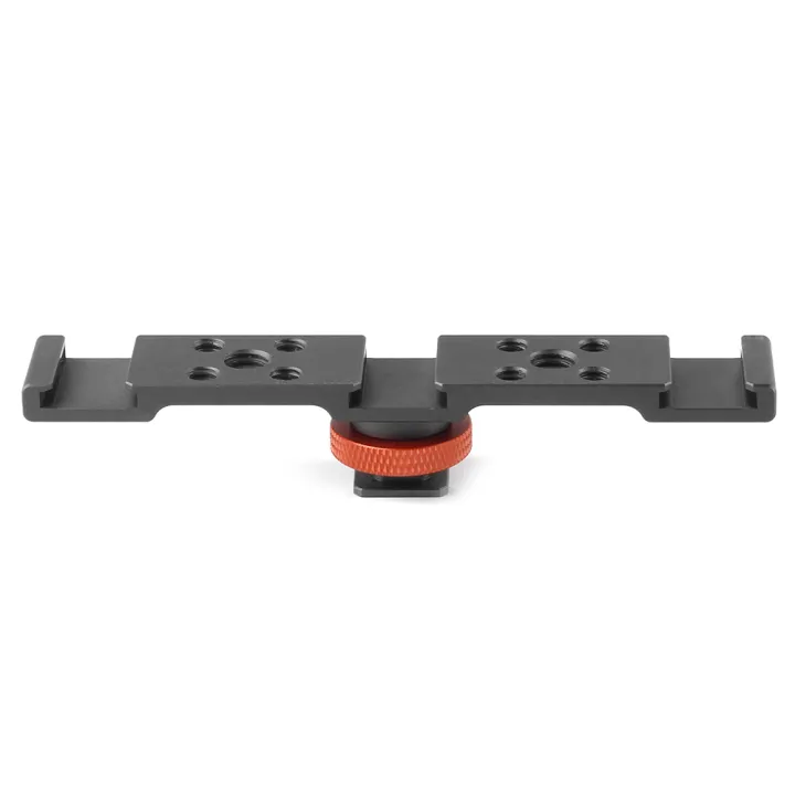 Aluminum Triple Cold Shoe Mount Plate Bracket for Camera Microphone LED