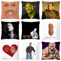 45x45cm The Rock Face Dwayne Pillowcase Actor Johnson Print Throw Pillows Case Cozy Sofa Seat/Back Cushion Cover Home Decor