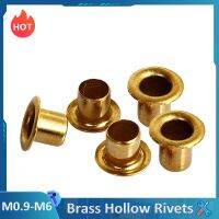 50-500Pcs Brass eyelets Hollow Rivets Copper Tubular Through Hole Rivet Grommets 0.9 1.3 1.5 2 2.3 2.5 3 3.5 4 5 6mm