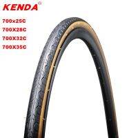 ยางรถจักรยาน Kenda 32C 28C 700C 700X35c เส้นยางนอกยางรถจักรยานยนต์25C ยางข้างสีเหลืองน้ำหนักเบาความต้านทานต่ำ Max 110 PSI