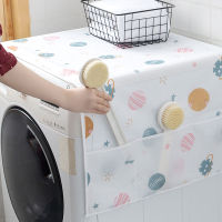 Washing Machine Cover with Pocket Refrigerator Top Cover Microwave Oven Dust Proof Cover Storag hanging bag Cartoon Dust Cover Washer Dryer Parts  Acc