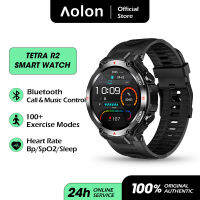 Aolon Tetra R2 smart watch นาฬิกาของแท้ โทรผ่านบลูทูธ เล่นเพลงผ่านบลูทูธคุณภาพเสียงคมชัด สายเปลี่ยนง่าย รองรับวอลเปเปอร์หลายแบบ เลือกภาษาไทย เวลาส