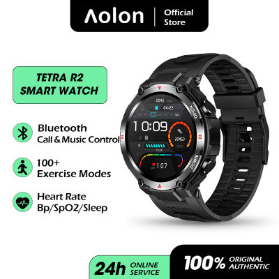 Aolon Tetra R2 smart watch นาฬิกาของแท้ โทรผ่านบลูทูธ เล่นเพลงผ่านบลูทูธคุณภาพเสียงคมชัด สายเปลี่ยนง่าย รองรับวอลเปเปอร์หลายแบบ เลือกภาษาไทย เวลาส