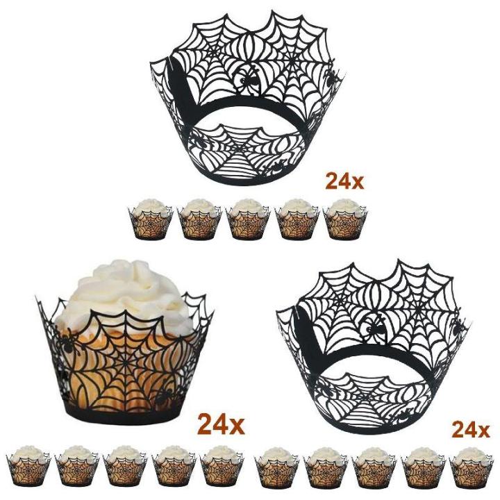 halloween-spider-web-decor-halloween-cake-paper-cup-cake-paper-halloween