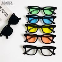 MIAOYA แว่นตาเลนส์สีสำหรับสุภาพสตรี Ins Unisex อุปกรณ์เสริมสำหรับคู่รักแว่นกันแดดเท่ Songkran