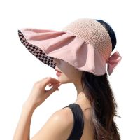 【CW】 Hat Sunhat Bow knot Soft Workmanship Anti UV Polyester Top Hats