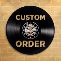 Hot sell Personalized Order Your design Custom Your logo Vinyl Record Wall Clock Customized Personal Wall Art Clock