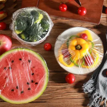 Fresh Keeping Bags 500 Pcs, Food Cover, Plastic Bowl Covers Reusable,  Plastic Wrap With Elastic For Fruit Vegetable, Meat And Food