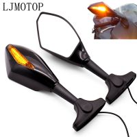 Universal Motorcycle LED Turn Signals Indicator Light Side Mirrors for Kawasaki Ninja 250 300 400 2013 2014 2015 2016 2017 2018