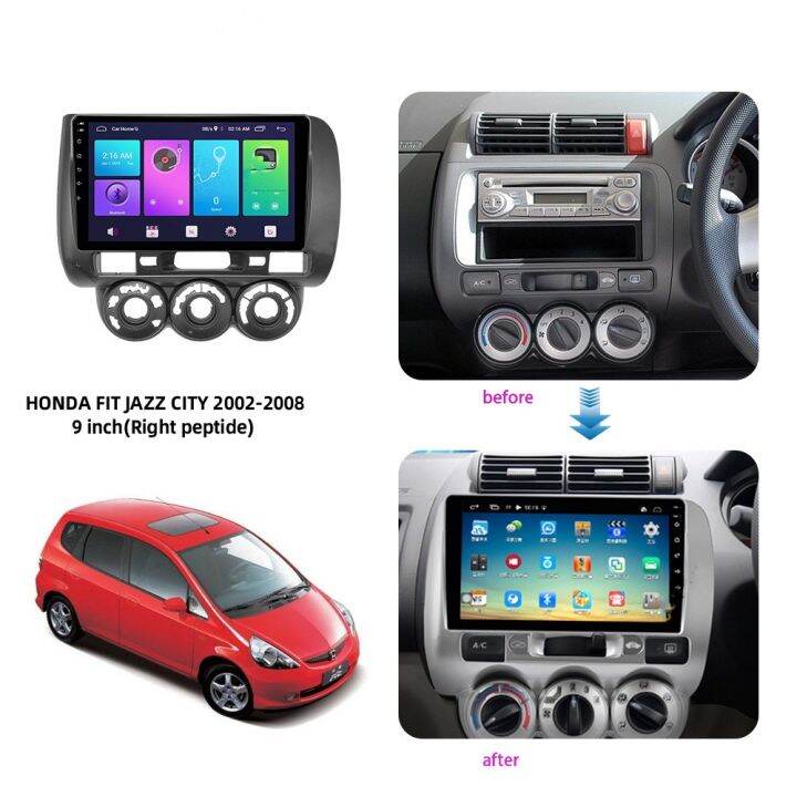 fascia-สายเคเบิลกรอบวิทยุรถยนต์-สําหรับ-honda-fit-jazz-city-2002-2008-android