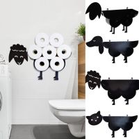☈◐ Sheep Rack Toilet Paper Holders Metal Wall Mount Bracket Paper Roll Organizer Kitchen Bathroom Storage Racks Shelf