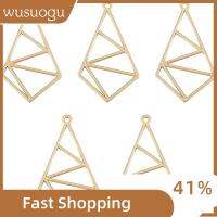 WUSUOGU 10PCS โลหะผสมอัลลอยด์ จี้เปิดฝาหลัง เล็กๆน้อยๆ 40x24mm เครื่องประดับจี้ห้อย ดีไอวาย กรอบกลวงรูปทรงเรขาคณิต สำหรับทำเครื่องประดับ