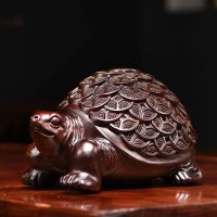 Money turtle ebony carving ornaments money turtle wooden turtle home decoration handicraft ornament