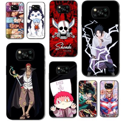 Case For Xiaomi POCO X3 PRO Soft silicone phone Back Cover black tpu case Anime Hero