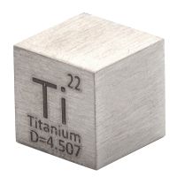 1Pcs 99.5% Pure Titanium High Purity Cube Ti Metal Carved Element Periodic Table Class Teaching Supplies 10x10x10mm Tapestries Hangings