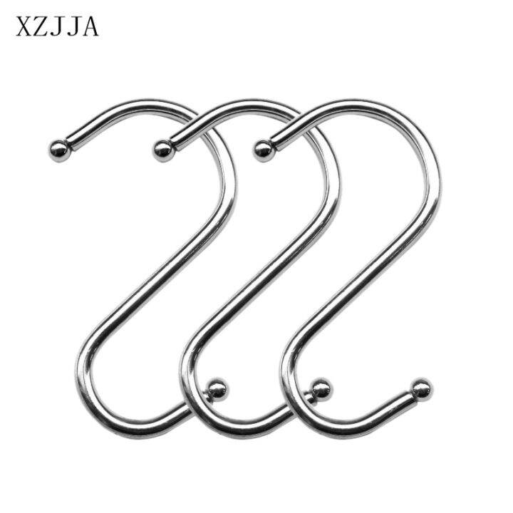 xzjja-เหล็ก2-8ชิ้น-s-ตะขอเกี่ยวผ้าม่านอุปกรณ์เสริมห้องครัวห้องน้ำที่แขวนกุญแจที่วางของของจิปาถะตะขอเกี่ยวเนื้อ