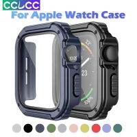 CCLCC เคสสำหรับ Apple Watch กันน้ำเคสกันกระแทกขอบตรง,อุปกรณ์เสริมกันชนสมาร์ทวอท์ช4 5 SE 6ขนาด49มม. 44มม. 40มม. 7 8 45มม. 41มม. อุปกรณ์เสริม