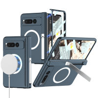 Google Pixel Fold Case,Magnetic Hinge Protection with S Pen Holder Case, Compatible with Magsafe Wireless Charger Built-in Screen Protector &amp; Kickstand Full Body Case