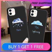 ✇ Weather Symbol Sun Rain Thunder Cloudy Phone Case For IPhone 7 8 Plus SE 2020 11 12 13 Pro Max X XR XS MAX Soft Silicone Cover