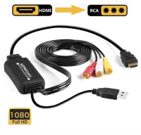 1080 P HDMI ตัวเเปลง AV 3RCA ตัวแปลง CVBS HDMI TO สายเอวีหลายแบบ Converter