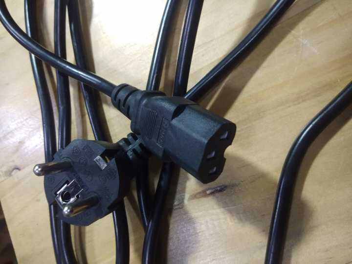 Kabel Power CPU atau Monitor ke Listrik 3 Pin Kaki 2 Tebal 6.25 MM Lazada Indonesia