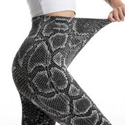 KELANSI Serpentine Snake Print Leggings Scrunch Seamless Tummy Control