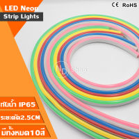 Neon flex DC12V ไฟนีออนเฟกช ไฟเส้น ไฟตกแต่งห้อง LED ไฟทำป้าย วัสดุpvc ( ตัดได้ทุก2.5 cm )