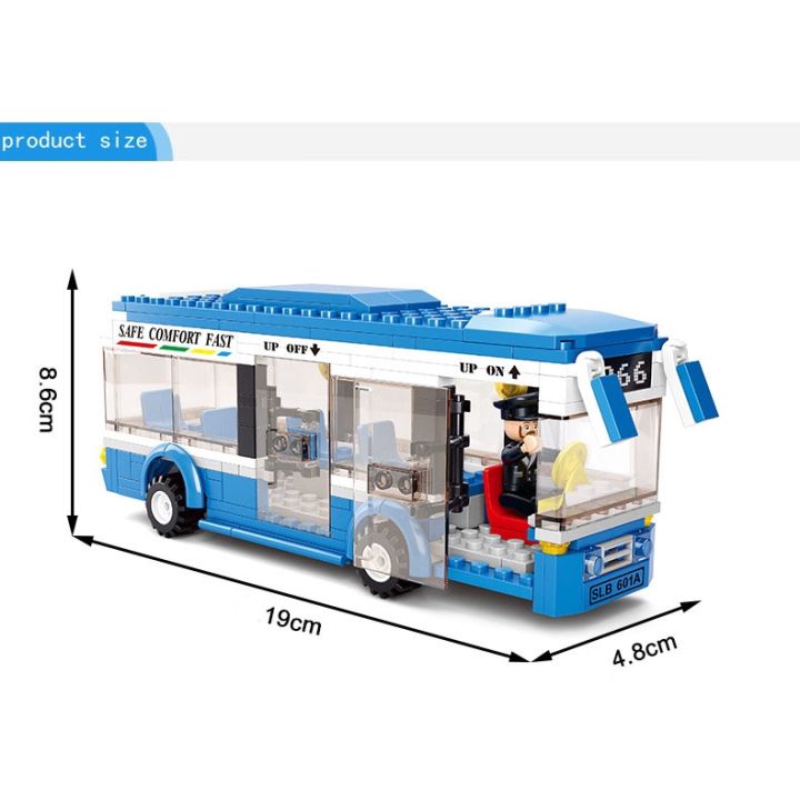 sluban-รถบัสชั้นเดียว0330-city-series-238ชิ้นเข้ากันได้กับของเล่นบล็อคก่อสร้าง-leg0