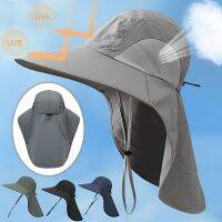 Protection Fishing Hat Breathable Camping Hiking Caps Anti-UV With Neck Cover Mens Panama