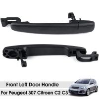 ที่จับประตูรถด้านหน้าซ้ายขวาสำหรับ Peugeot 307 2001 2002 2003 2004 2005 2006 2007สำหรับ Citroen C2 2003-2007 C3 2002-2008 2009