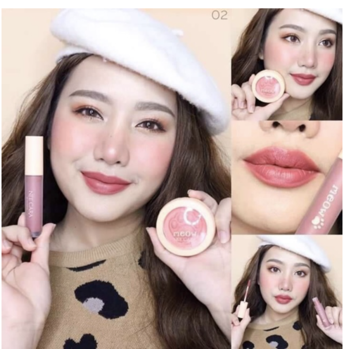 nee-cara-makeup-kit-บลัชออน-amp-ลิปแมท-โทนส้มพีช-n317-ของแท้-พร้อมส่ง