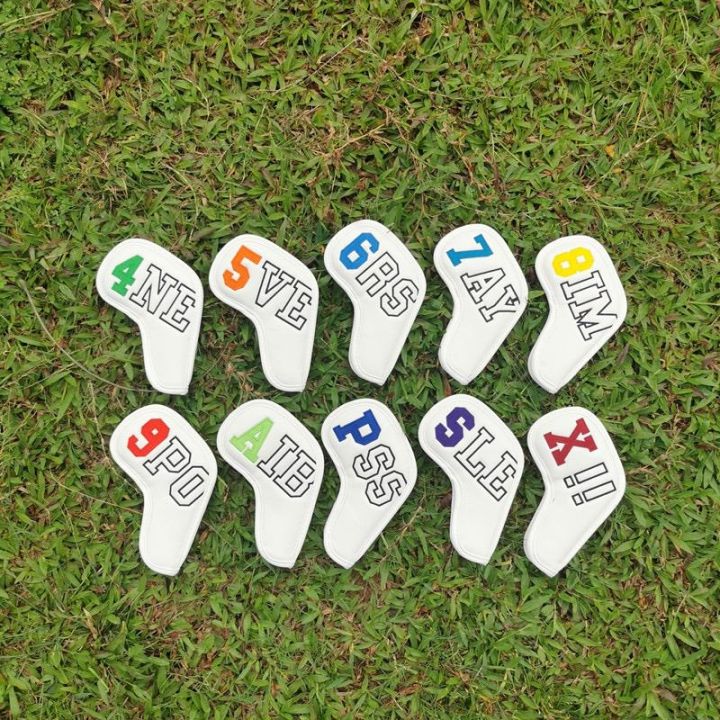 exquisite-digital-embroidery-iron-golf-iron-set-protective-cover-club-head-cover-ball-head-cap-cover-456789apsx-10-pcs