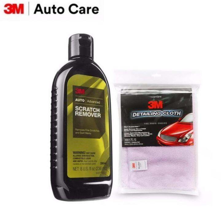 3M SCRATCH REMOVER 236 ML & Microfiber DETAILING CLOTH 50CMX50CM