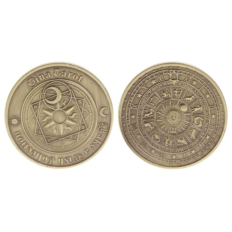 Tarot Poker Commemorative Coin Collection Souvenir Bronze Alloy Crafts Gifts Art 