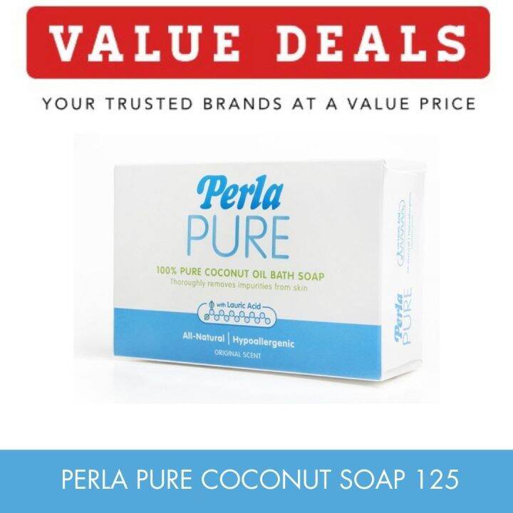 PERLA Pure Coconut Oil Bath Soap 125g Hypoallergenic Lazada PH