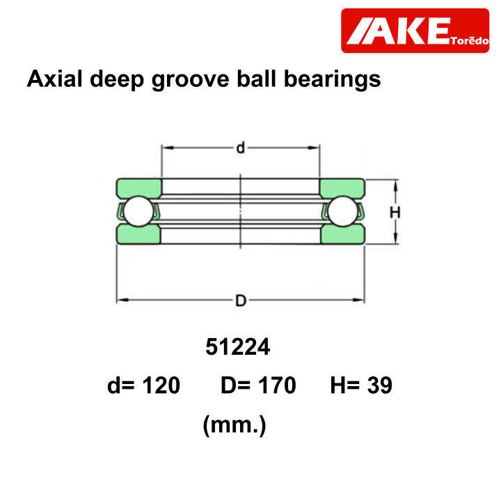 51224-ตลับลูกปืนกันรุน-แบริ่ง-51224-ขนาดใน-120-มิลลิเมตร-thrust-ball-bearings-จัดจำหน่ายโดย-ake-tor-do