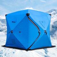 Large Winter Ice Fishing Tent 3-4 Person Camping Tourist Tent Three Layers Cotton Warm Winter Fishing Tent Палатка Для Рыбалки