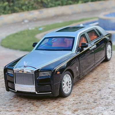 Large Size 1/18 Rolls-Royce Phantom Alloy Luxy Car Model Diecast Metal Toy Simulation Vehicles Model Sound Light Childrens Gift