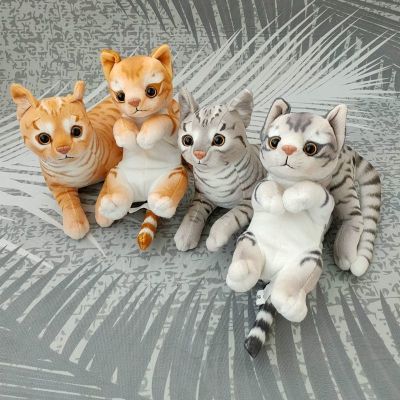 （HOT) ของเล่นตุ๊กตาแมวแมวจำลองตุ๊กตาผ้าขนาดเล็กตุ๊กตาเด็กผู้หญิงหมอนกอดนอนบนเตียงเด็กน่ารักและน่ารัก