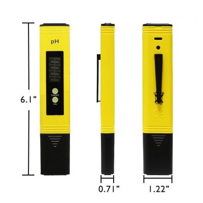 【No-profit】 ปากกาตัวทดสอบมิเตอร์ค่า PH ดิจิตอล LCD แบบพกพา0.1มีความแม่นยำ0.0 14.0pH สำหรับการปรับเทียบตู้ปลาสระว่ายน้ำ