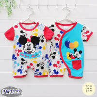 ชุดเด็กหมีคู่ (Romper สั้น) ลายมายมิกกี้ ลูกโป่ง mickey