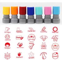 +【； English Commentary Stamp School Student Teaching Tools Encouragement Seals Comment Reward Kids Gifts Scrapbooking Decor