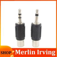 Merlin Irving Shop 1Pc Audio RCA Jack Connector To Jack 3.5MM male to RCA female Mono 2/3 pole Stereo Adapter Plug for Amplifiers Headphone