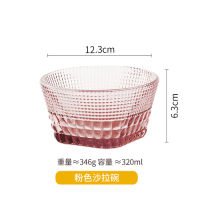 Chinese Glass Bowl Kitchen Ramen Salad Dessert Nordic Pink Creative Bowl Noodles Single Porcelain Tazones Tableware AE50WA