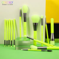 Docolor 15pcs Neon Makeup Brushes Tool Set Cosmetic Powder Foundation Eye Shadow Blush Blending Beauty Make Up Brush Maquiagem