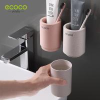 ecoco ที่แขวนแปรงสีฟัน ยาสีฟัน พร้อมแก้วบ้วนใบ1,2ใบ ใช้แรงแม่เหล็กยึดแก้ว ติดตั้งง่าย ไม่ต้องเจาะผนัง ชั้นวางของในห้องน้ำ ที่เก็บแปรงสีฟัน ที่ใส่แปรงสีฟัน กล่องใส่ของในห้องน้ำ ชั้นวางของในห้องน้ำ ชุดแก้วน้ำที่เก็บแปรง ชั้นวางของและที่แขวนในห้องน้ำ