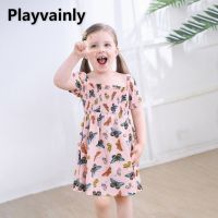 2023 Easter Girls Dress Short Sleeve Smocking Floral Flamingo Children Holiday Dresses Baby Girl Clothes E20221  by Hs2023